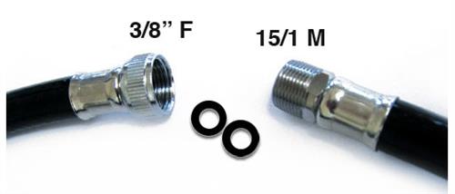 TUBO DOCCIA NERO MT.4 - ATTACCO 3/8F 15/1M