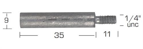 ZINCO CATERPILLAR MM.16E×3/8F×76L