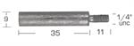 ZINCO CATERPILLAR MM.16E×3/8F×76L