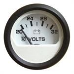 VOLTMETRO UFLEX BIANCO 20/32 - ESTERNO MM.57 INCASSO MM.50