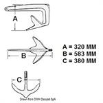 ANCORA TREFOIL INOX KG.10