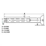 TERMINALE INOX SFERICO MM. 7