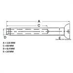 TERMINALE INOX SFERICO MM. 8