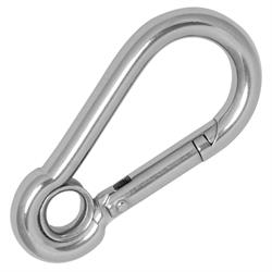 MOSCHETTONE INOX MM  40 CON ANELLO