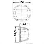 FANALE COMPACT INOX - BIANCO 225° DI PRUA - MM.72×62,5×41