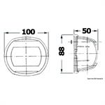 FANALE CLASSIC ABS NERO - VERDE 112,5° - MM.100×88×50