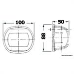 FANALE CLASSIC ABS BIANCO - BIANCO 135° DI POPPA - MM.100×88×50