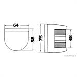 FANALE UTILITY NERO - ROSSO 112,5° - MM.64×75×58