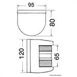 FANALE UTILITY 78 NERO - VERDE 112,5° - MM.95×120×80