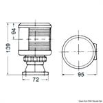 FANALE DHR 35 C/BASE - BIANCO 360° CIRCOLARE