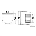 FANALE UTILITY BIANCO - ROSSO 112,5° - MM.64×75×58