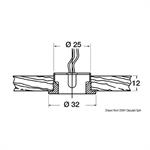 LUCE 1 LED TONDA 12V BIANCO MM.32 EXT MM.25 INCASSO