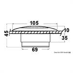 LUCE POZZETTO AD INCASSO 12V 18 LED 6500K MM.105×69I