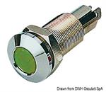 SPIA LUMINOSA LED VERDE 12/24V MM.25 INCASSO MM.18 PROF. MM.54