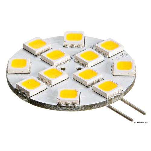 LAMPADINA LED G4 12/24V 2W - CHIP MM.30 N° LED 12 LUCE CALDA