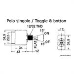 INTERRUTTORE MAGNETO-IDRAULICO 15A AIRPAX SLIM