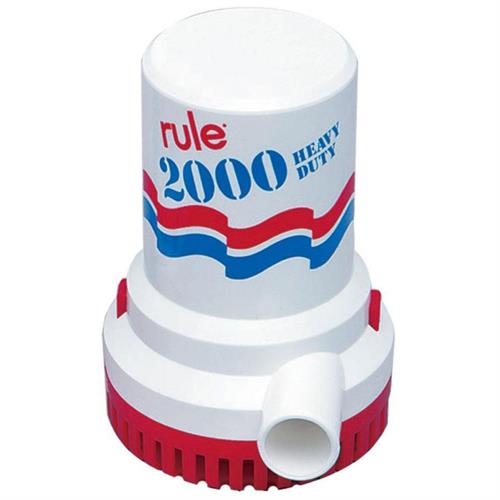 POMPA RULE 2000 GPH 24V BOCCA MM.28 - LT/MIN 130 - MM.110×150H