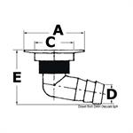 SCARICO NYLON PER DOCCIA MM.38