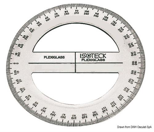 GONIOMETRO CIRCOLARE IN PLEXIGLASS MM.130
