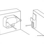 CHIUSURA A SCATTO PER ANTINE - INOX E ABS MM.46×27×10