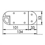 FERMAPORTA A MOLLA INOX MM.134×53×16H