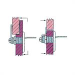 CHIUSURA INOX ROTANTE MM.50×55 FORO MM.16 FILETTO MM.20