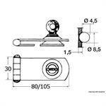 CHIUSURA INOX A CERNIERA MM.80×30