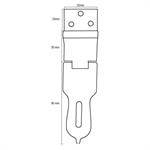 CHIUSURA OTTONE CROMATO MM.140×35