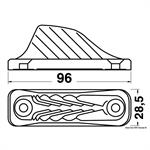 CLAMCLEAT NYLON CL201 MM.6/12 - MM.96×28,5