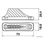 CLAMCLEAT NYLON CL209 MM.4/8 - MM.73×18,6