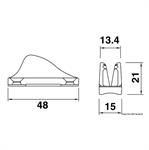 CLAMCLEAT ALLUMINIO CL222 MM.3/6 - MM.48×15