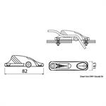 CLAMCLEAT ALLUMINIO CL230 MM.3/6 - MM.82×18,3