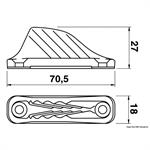 CLAMCLEAT ALLUMINIO CL254 MM.4/8 - MM.70,5×18