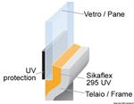 SIKAFLEX 295 UV NERO ML.300 PER INCOLLAGGIO PLEXIGLASS/VETRATE