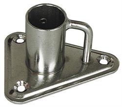 BASE INOX PER CANDELIERE MM.25 PIASTRA MM.75×85×50H