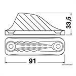 CLAMCLEAT ALLUMINIO CL219 MM.6/12 - MM.91×27