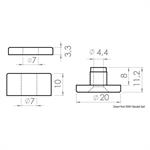 DISTANZIATORE PARABREZZA NYLON NERO MM.20×10H