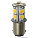 LAMPADINA LED BA15D 12/24V 2W L41MM Ø16MM LUCE CALDA