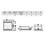 PORTAFUSIBILE LAMELLARE C/LED ALLARME  4 SEDI - MM.47×85