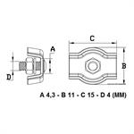 MORSETTO INOX PER CAVI MM.2