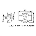 MORSETTO INOX PER CAVI MM.4