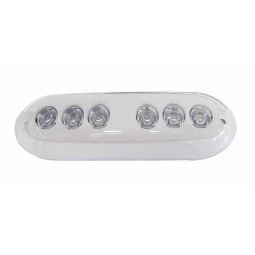 LUCE SUBACQUEA OVALE A LED 6×3W - 9/32V BIANCA