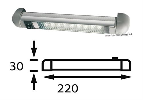 LUCE LED ROTAIA ROTANTE 12V CM.22 - LED 6×0,6W