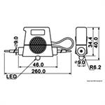 PORTAFUSIBILE VOLANTE CON LED DI ALLARME ALTA QUALITA' MAX 30A