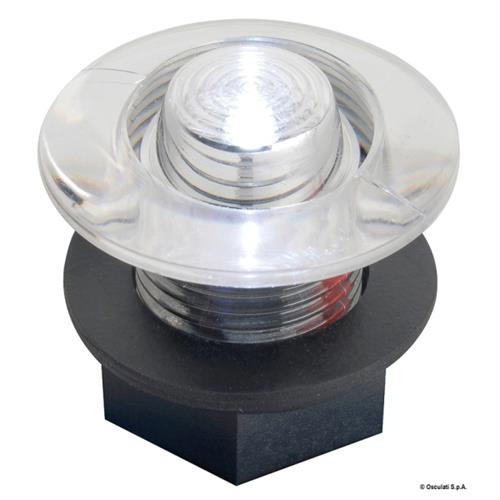 LUCE 1 LED 12V 0,2W BIANCO - ESTERNO MM.38 INCASSO MM.22