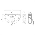 SUPPORTO MOTORE PULPITO MM.25 CON CAVO CM.90 DI SICUREZZA