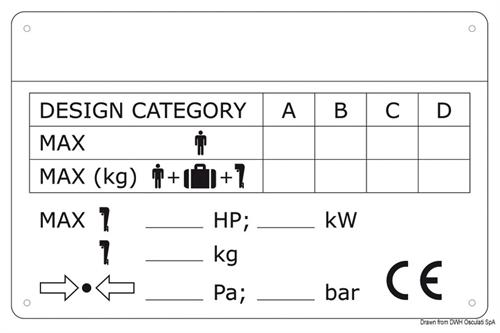 PLACCHETTA IDENTIFICAZIONE SCAFI MM.155×100H