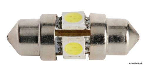 LAMPADINA LED SILURO (CALDA) 12V 0,7W L31MM N° LED 4