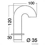 PASSACAVO A PIPA INOX MM.100×120H