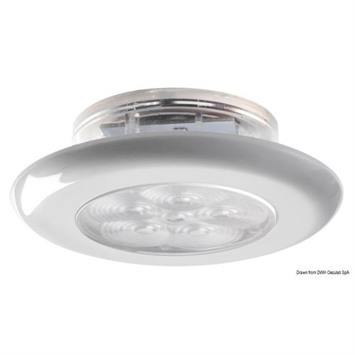 PLAFONIERA ABS 6 LED 12/24V 1,2W BIANCO CALDO